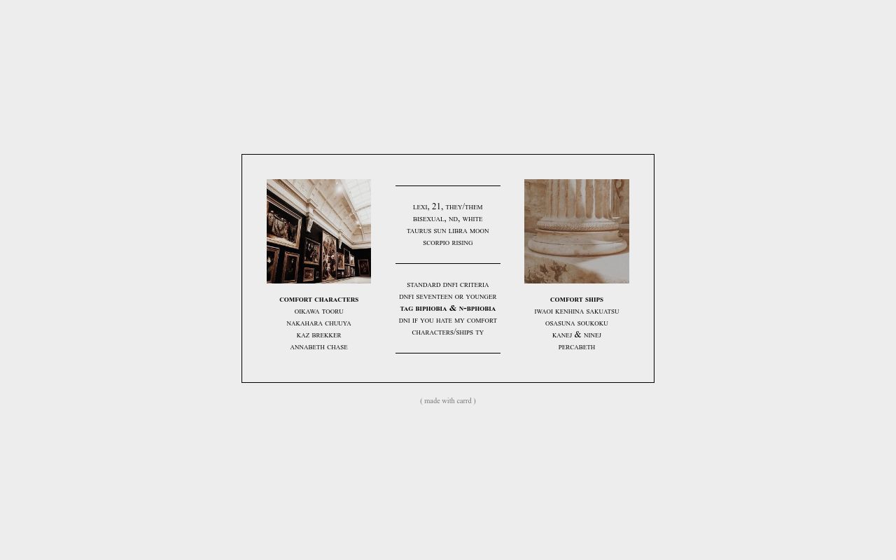 Carrd profile picture for @libraries